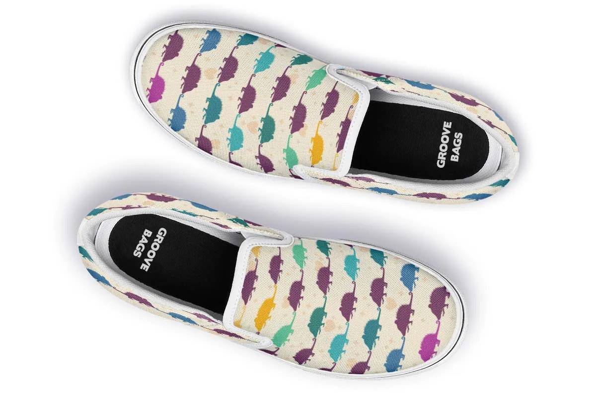 Opossum Pattern Slip-On Shoes