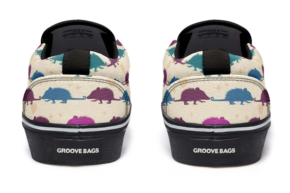 Opossum Pattern Slip-On Shoes