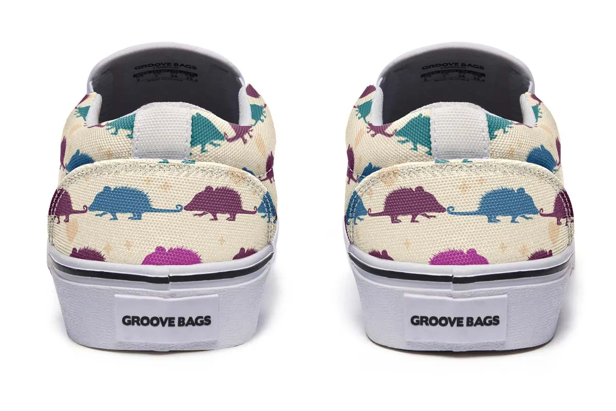 Opossum Pattern Slip-On Shoes
