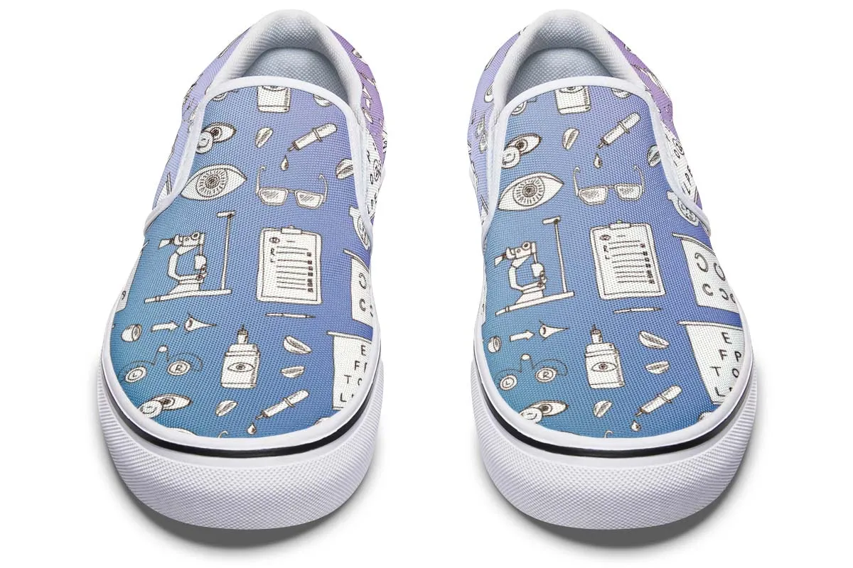 Optometry Sketch Slip-On Shoes