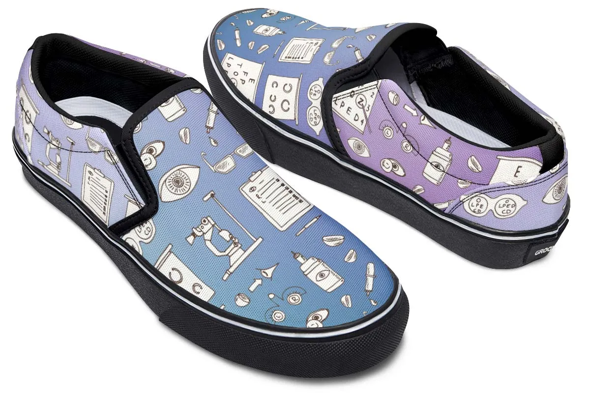 Optometry Sketch Slip-On Shoes