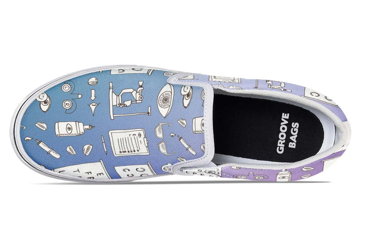 Optometry Sketch Slip-On Shoes