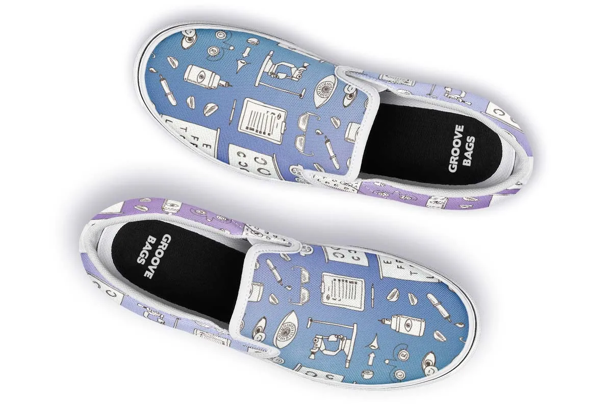 Optometry Sketch Slip-On Shoes