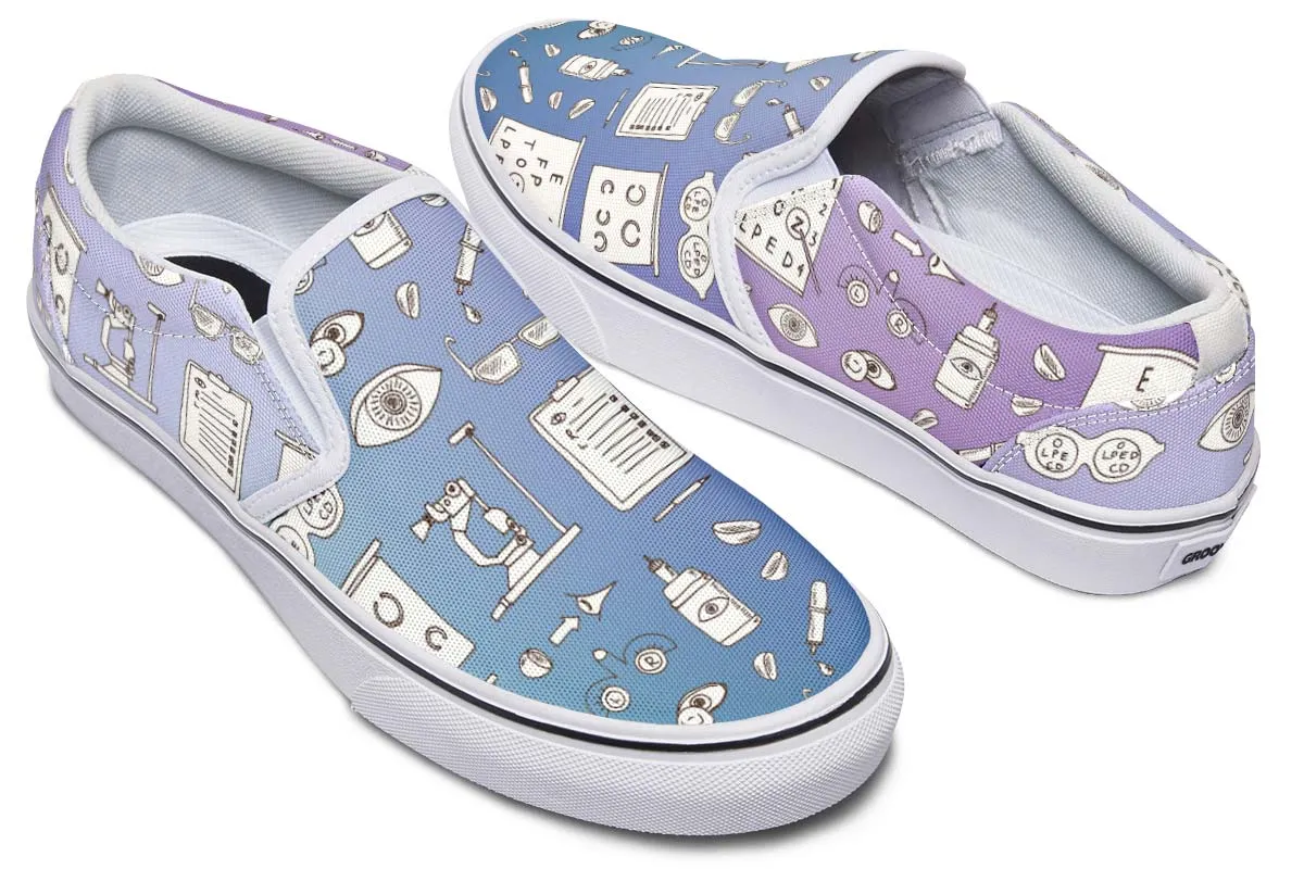 Optometry Sketch Slip-On Shoes