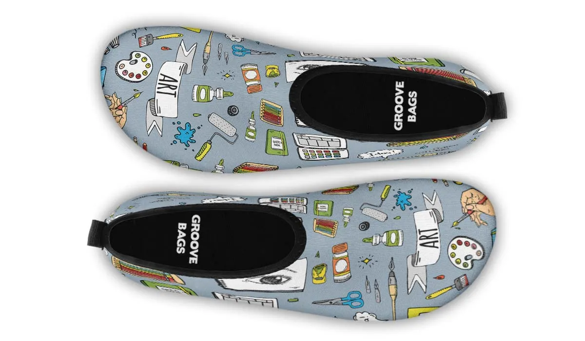 Painter Doodles Aqua Barefoot Shoes