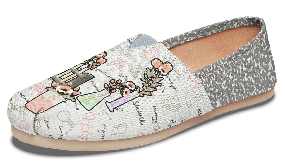 Pastel Floral Chemistry Casual Shoes