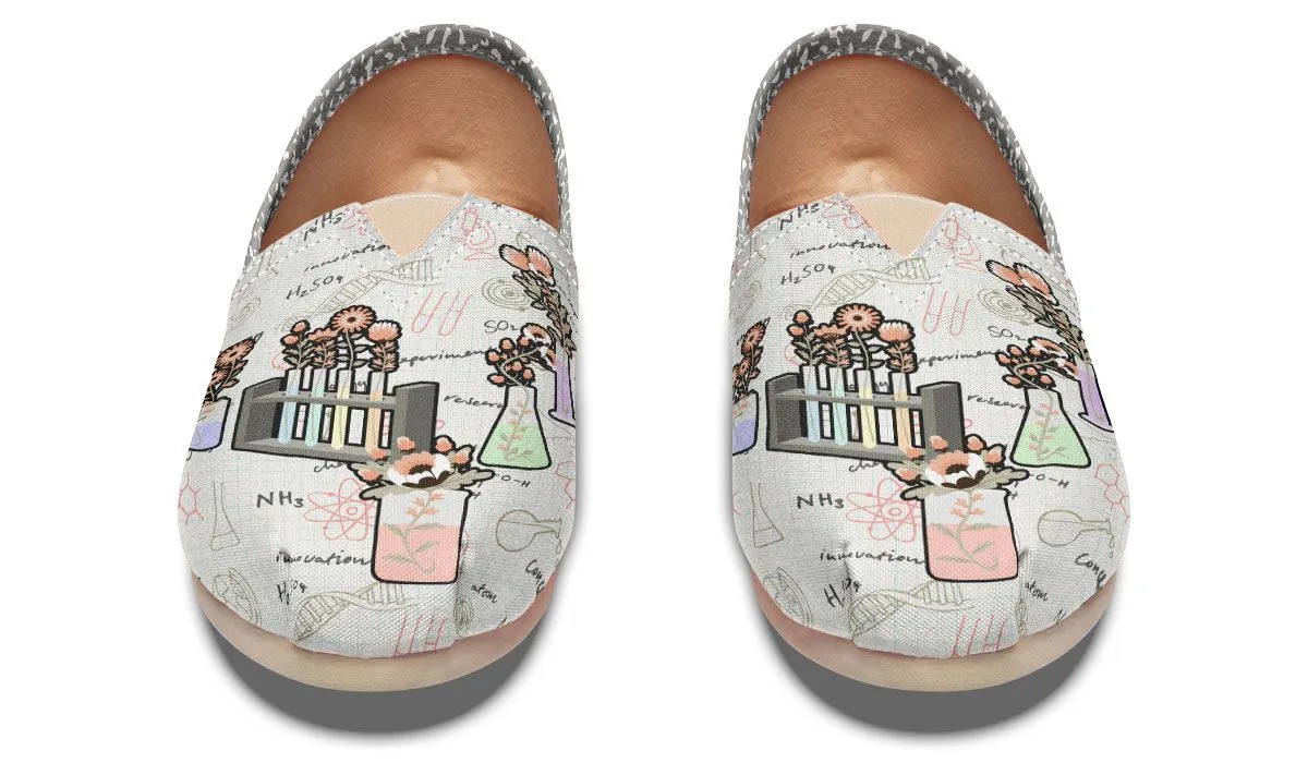 Pastel Floral Chemistry Casual Shoes