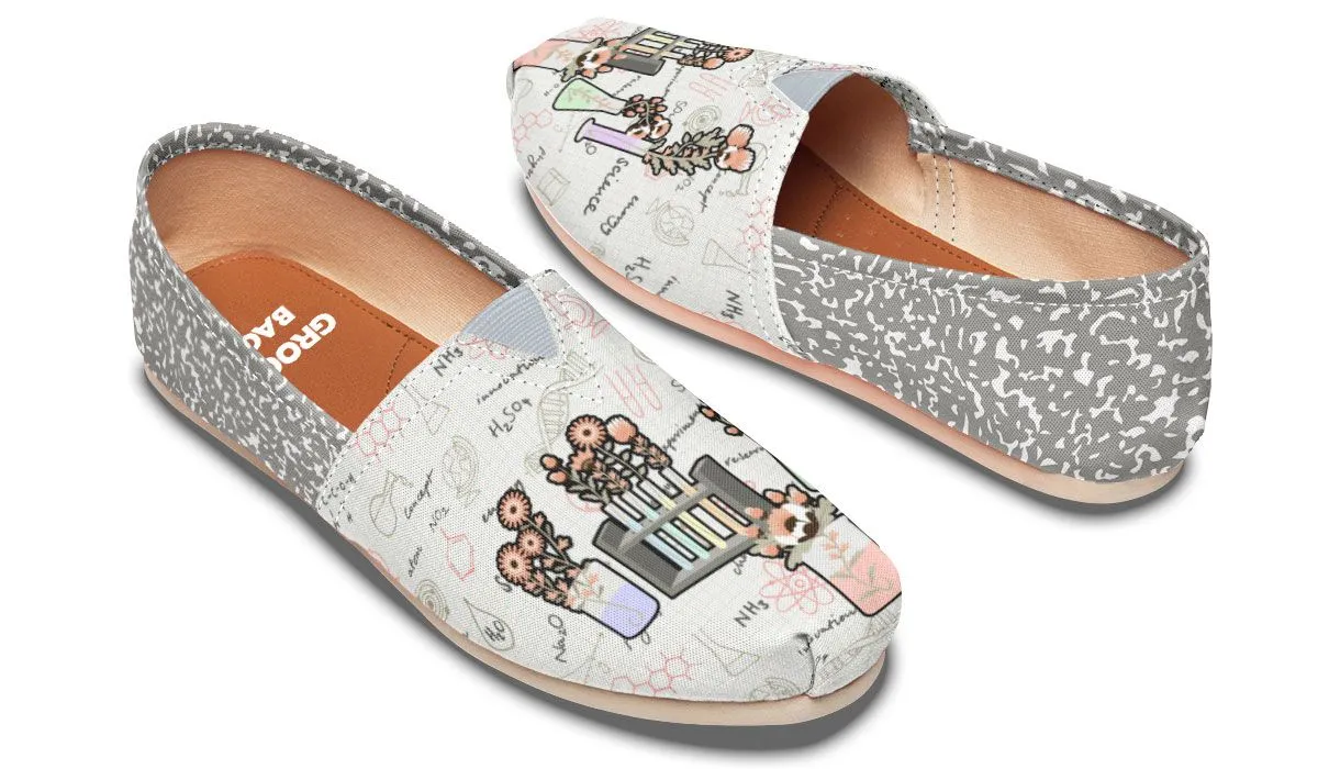 Pastel Floral Chemistry Casual Shoes
