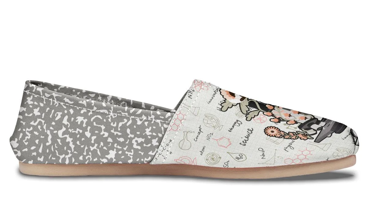 Pastel Floral Microscope Casual Shoes