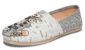Pastel Floral Microscope Casual Shoes