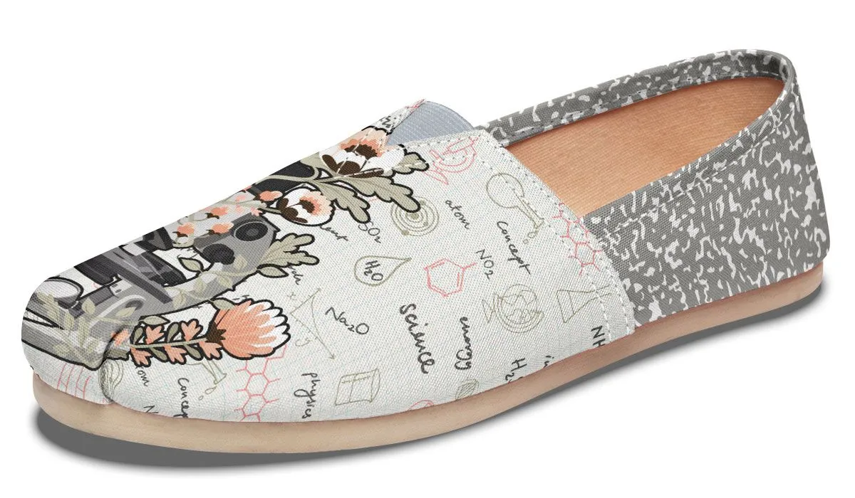 Pastel Floral Microscope Casual Shoes