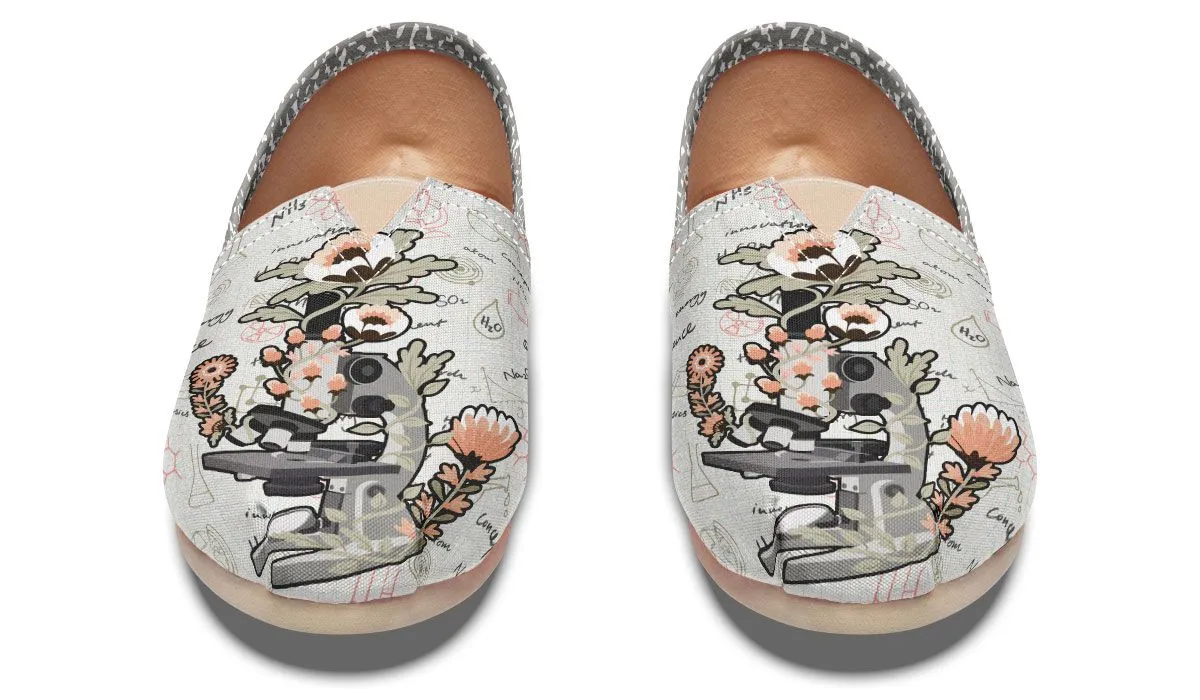 Pastel Floral Microscope Casual Shoes