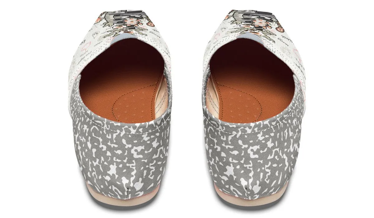 Pastel Floral Microscope Casual Shoes