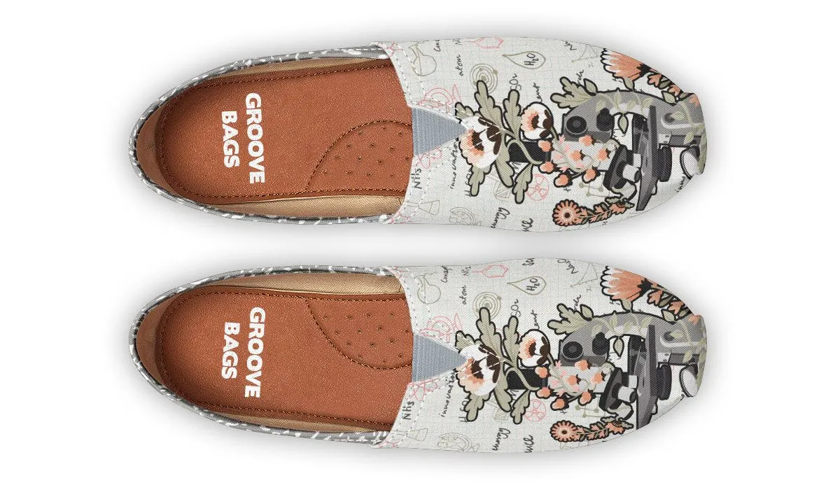 Pastel Floral Microscope Casual Shoes