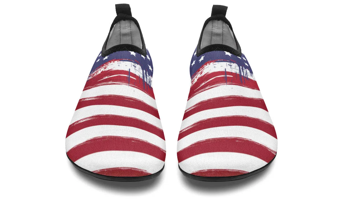 Patriotic Aqua Barefoot Shoes