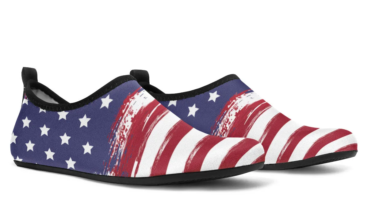 Patriotic Aqua Barefoot Shoes