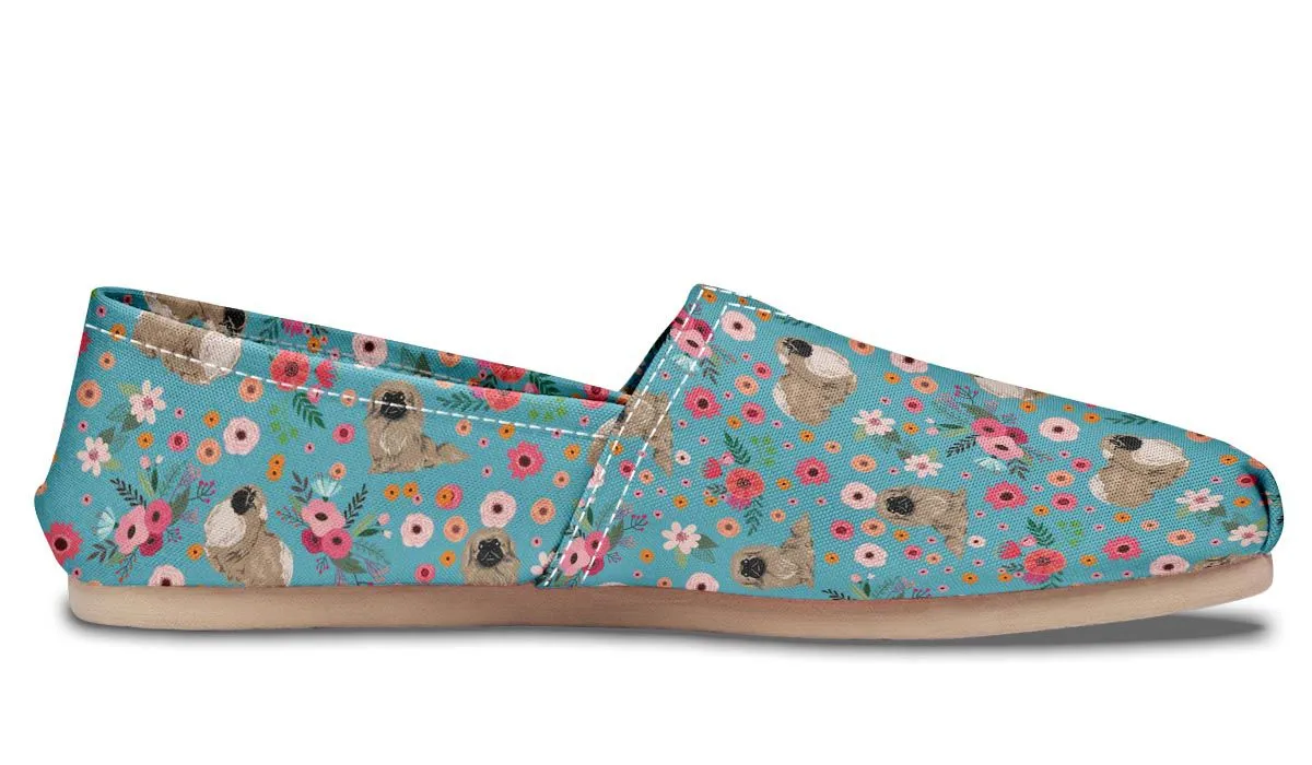 Pekingese Flower Casual Shoes