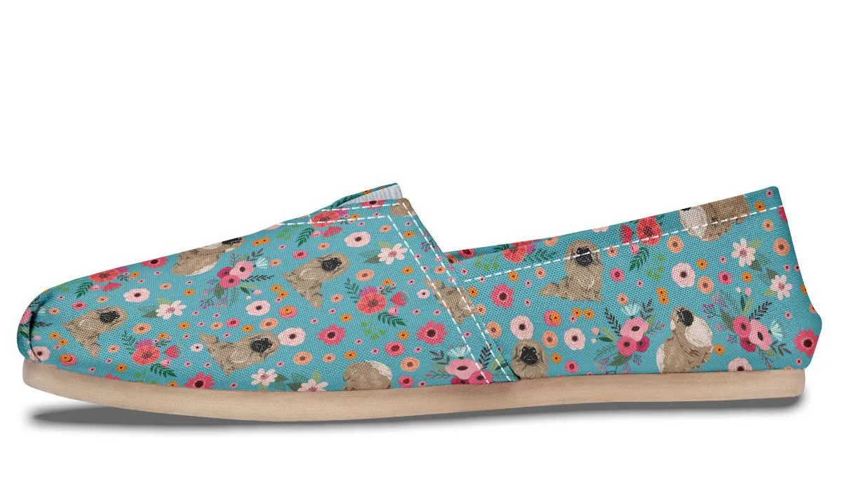Pekingese Flower Casual Shoes