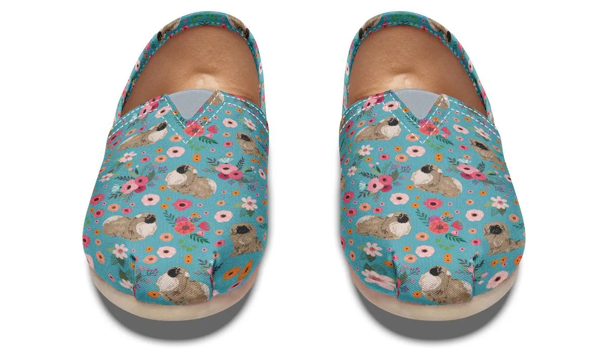 Pekingese Flower Casual Shoes