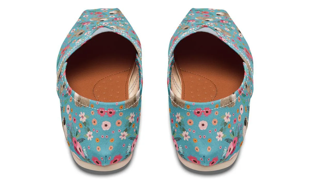 Pekingese Flower Casual Shoes