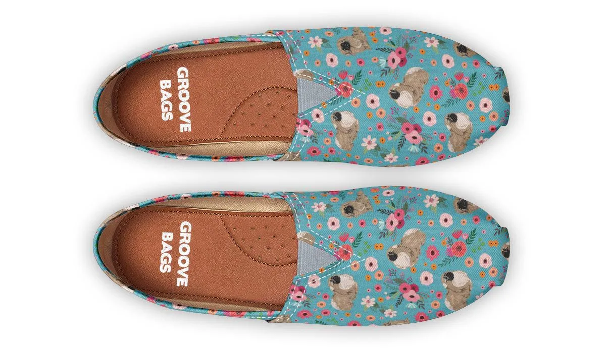 Pekingese Flower Casual Shoes