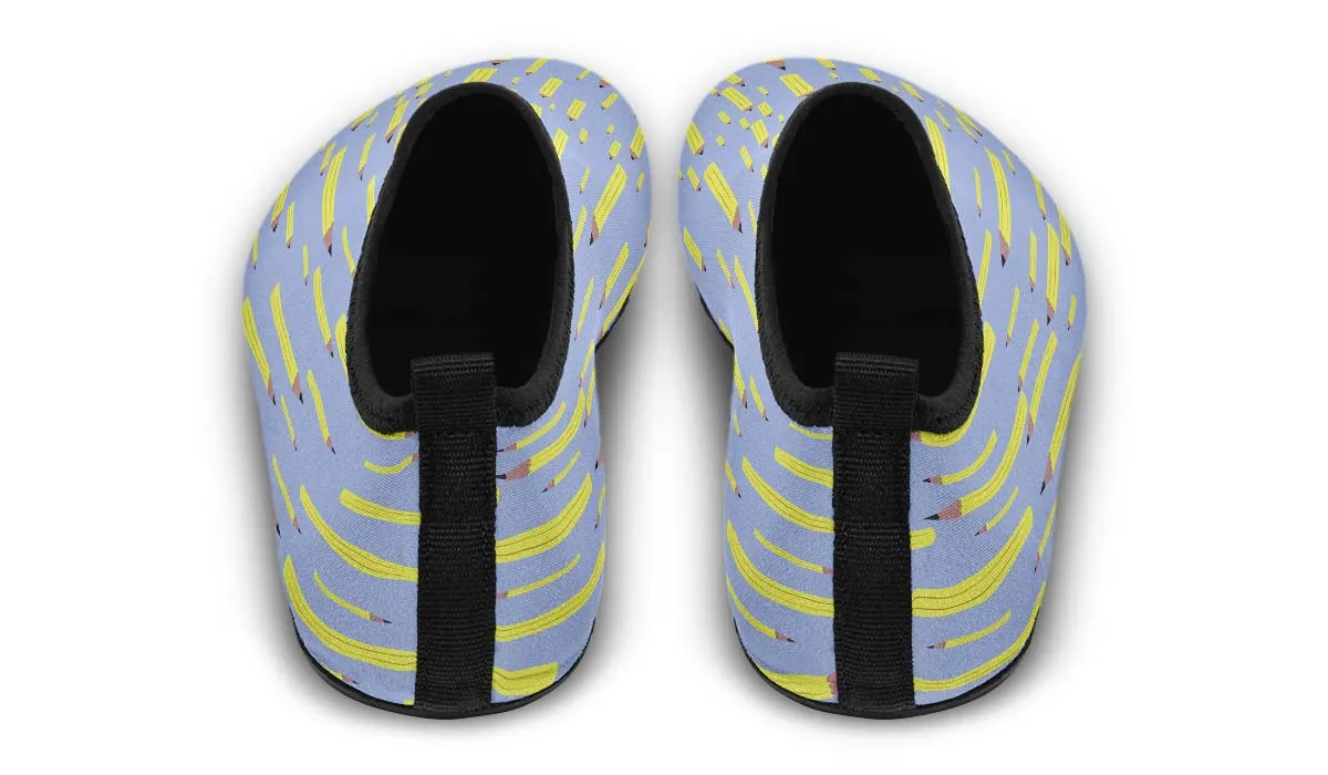 Pencil Pattern Aqua Barefoot Shoes