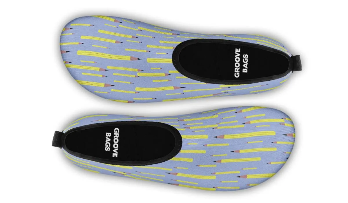 Pencil Pattern Aqua Barefoot Shoes