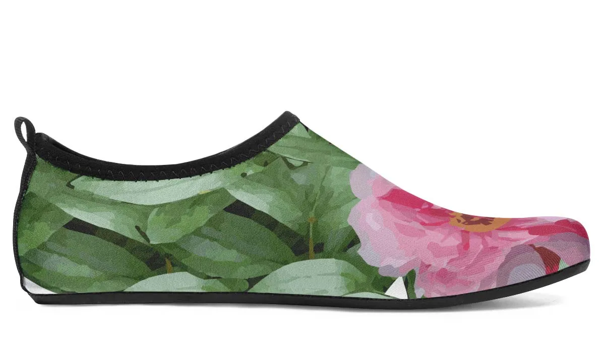 Peony Garden Aqua Barefoot Shoes