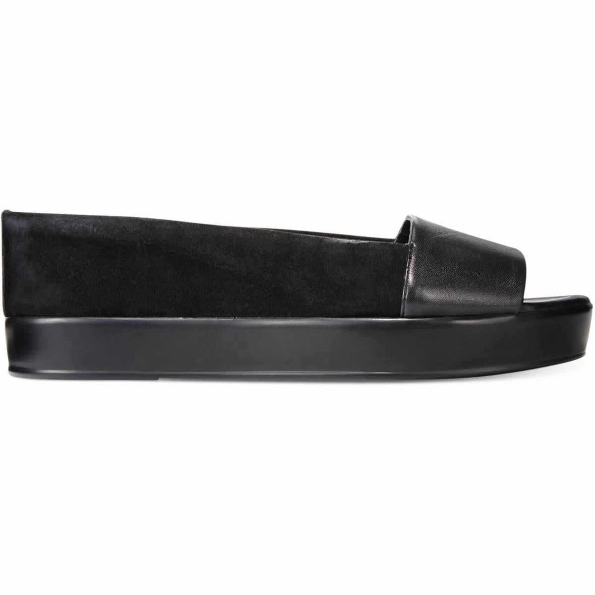 Pepper Womens Mixed Media Leather Wedge Sandals