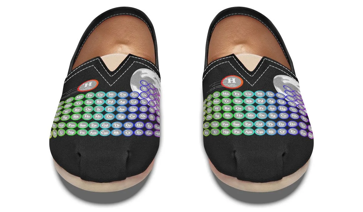 Periodic Table Moon Phase Casual Shoes