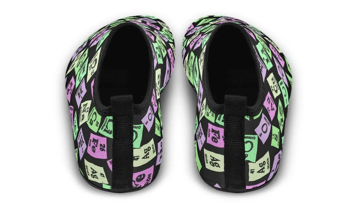 Periodic Table Pattern Aqua Barefoot Shoes