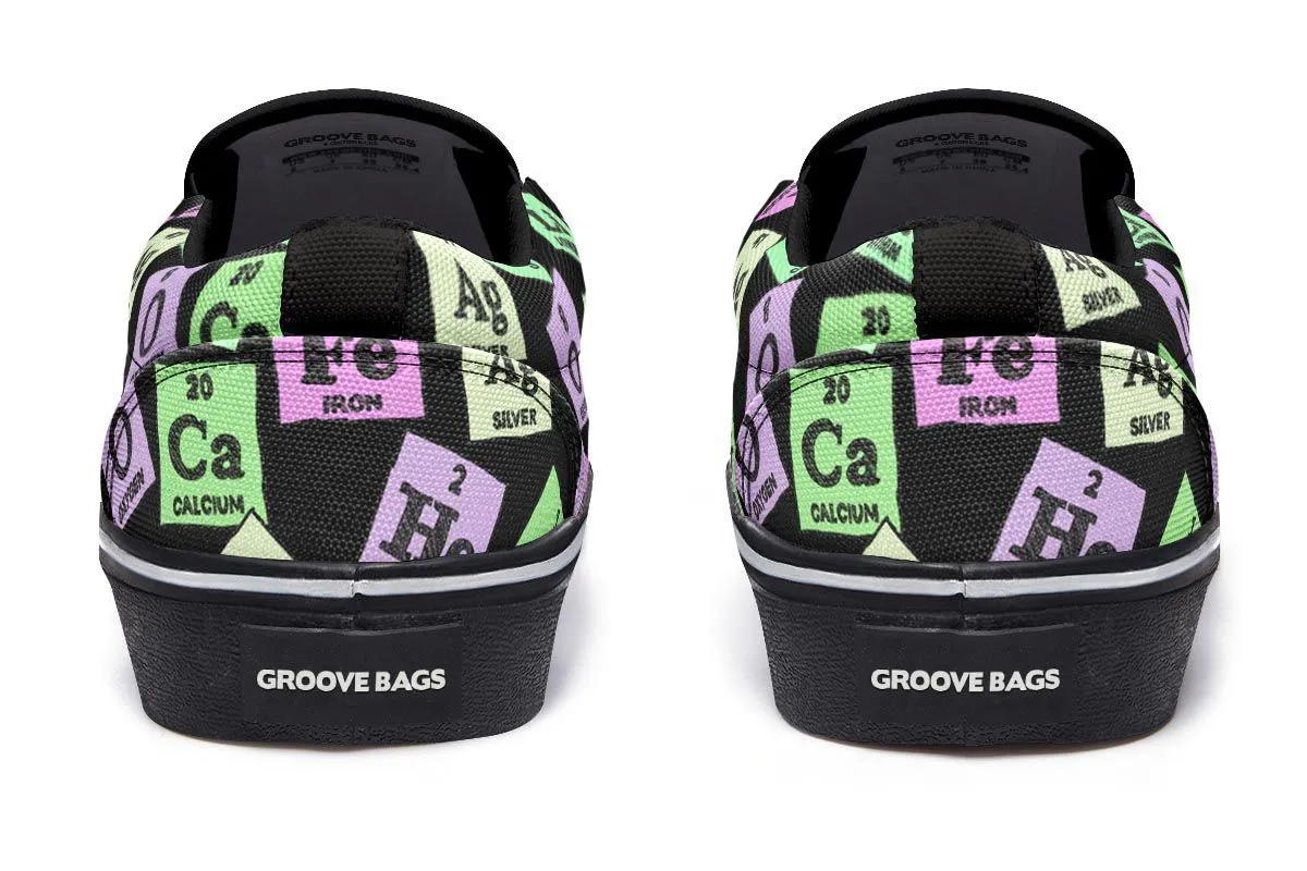Periodic Table Pattern Slip-On Shoes