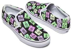 Periodic Table Pattern Slip-On Shoes