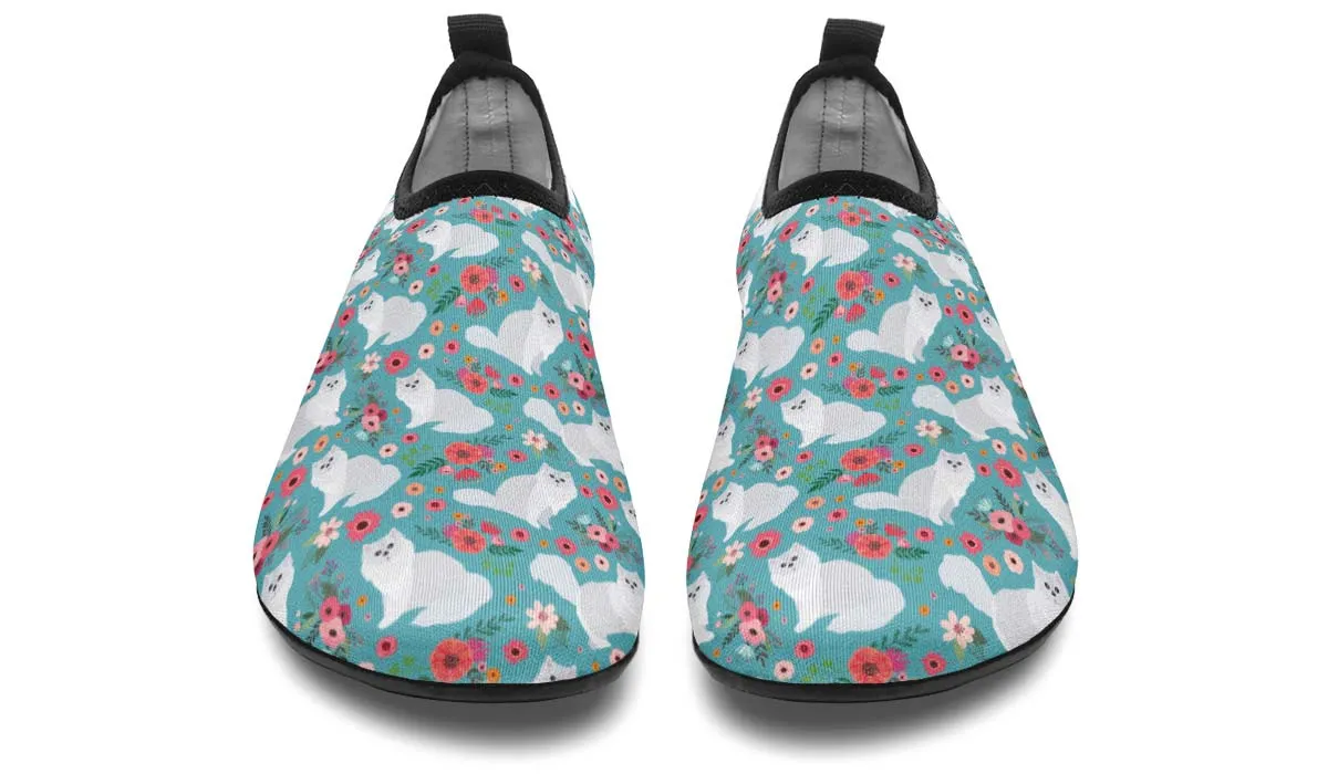 Persian Cat Flower Aqua Barefoot Shoes