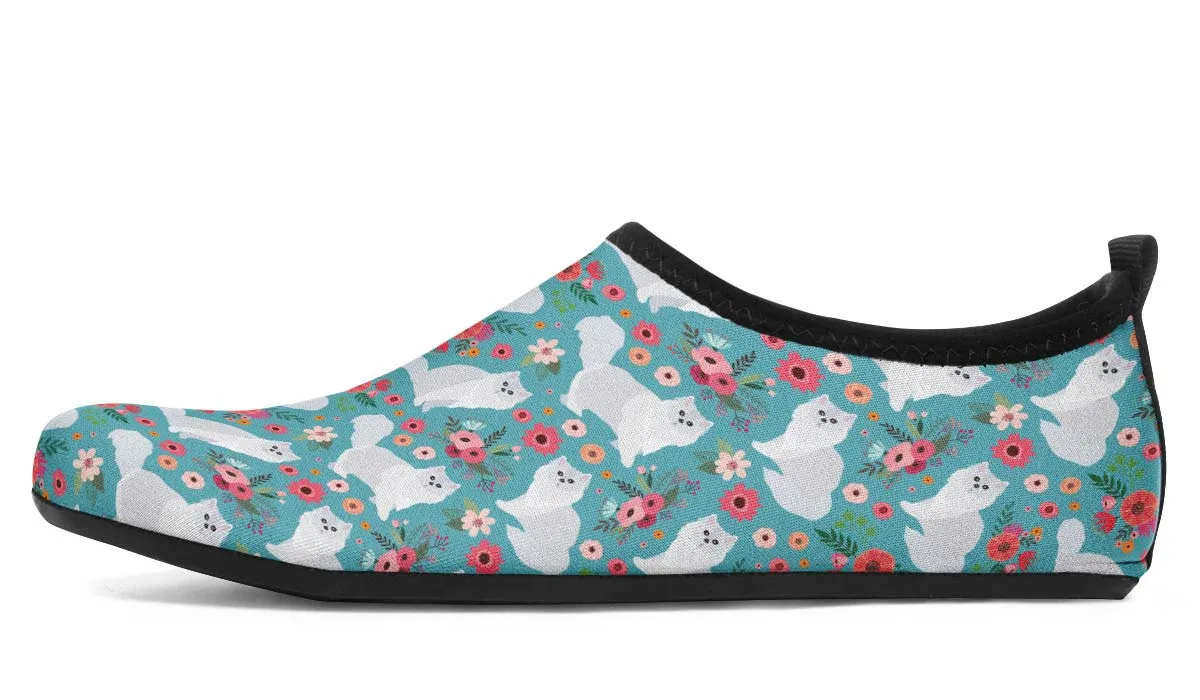 Persian Cat Flower Aqua Barefoot Shoes