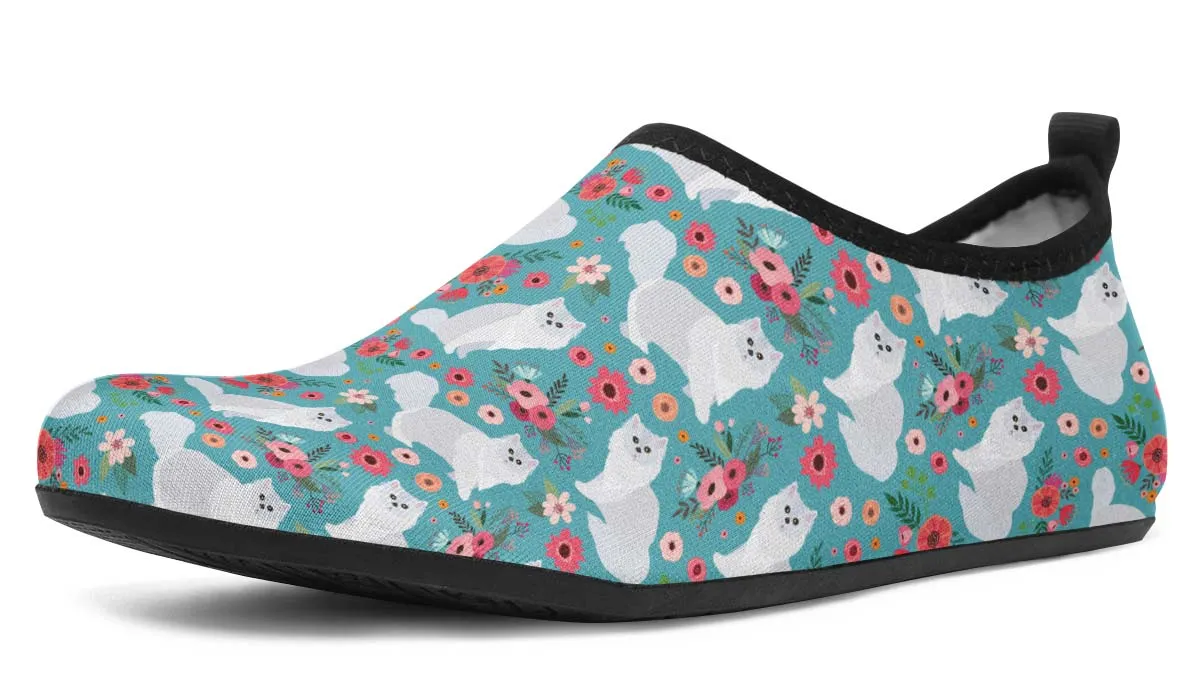 Persian Cat Flower Aqua Barefoot Shoes