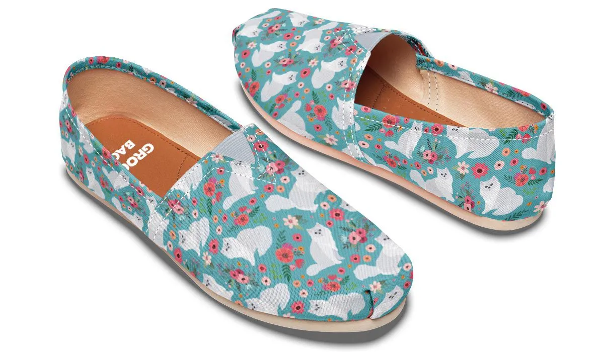 Persian Cat Flower Casual Shoes