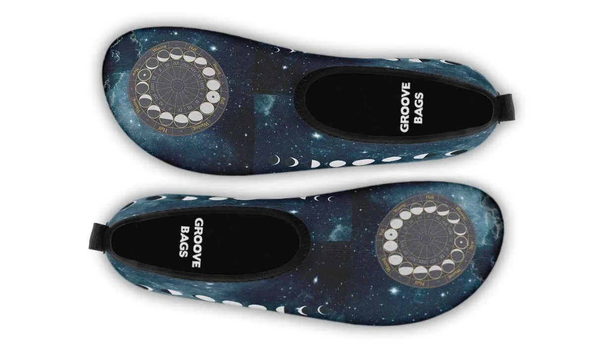 Phases of the Moon Aqua Barefoot Shoes