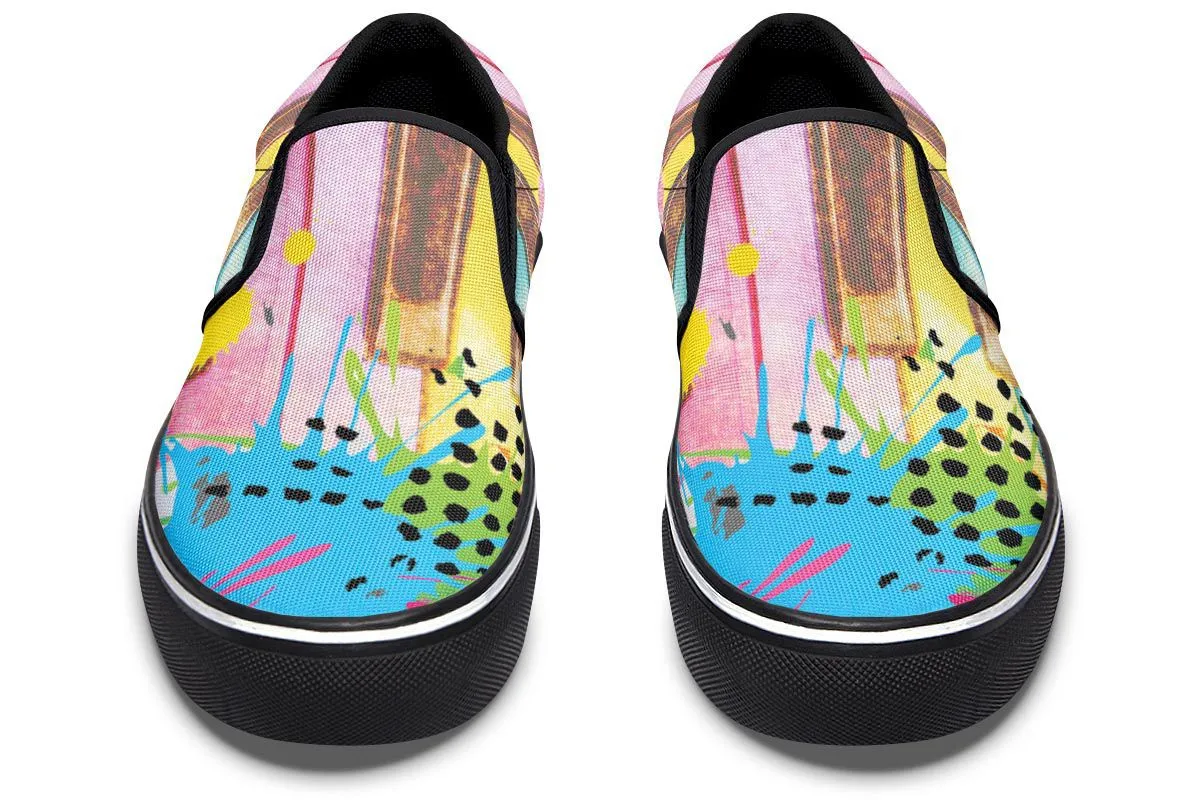 Piano Grunge Slip-On Shoes