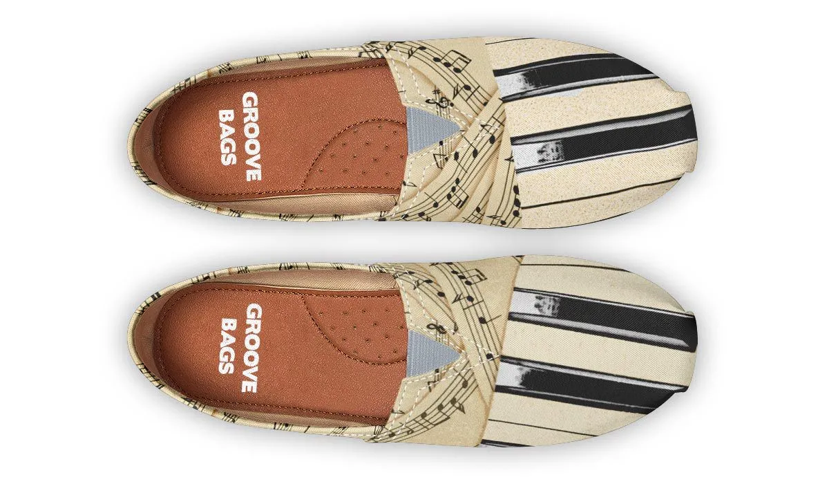 Piano Sheet Music Casual Shoes