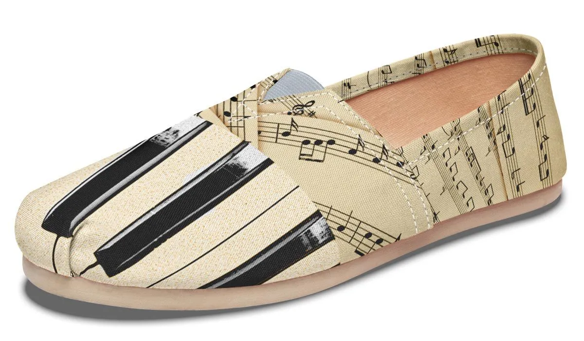 Piano Sheet Music Casual Shoes