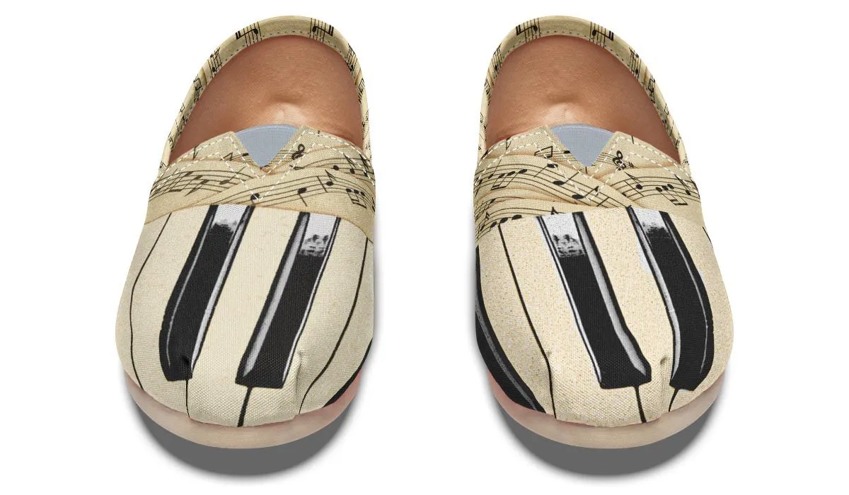 Piano Sheet Music Casual Shoes