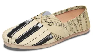 Piano Sheet Music Casual Shoes