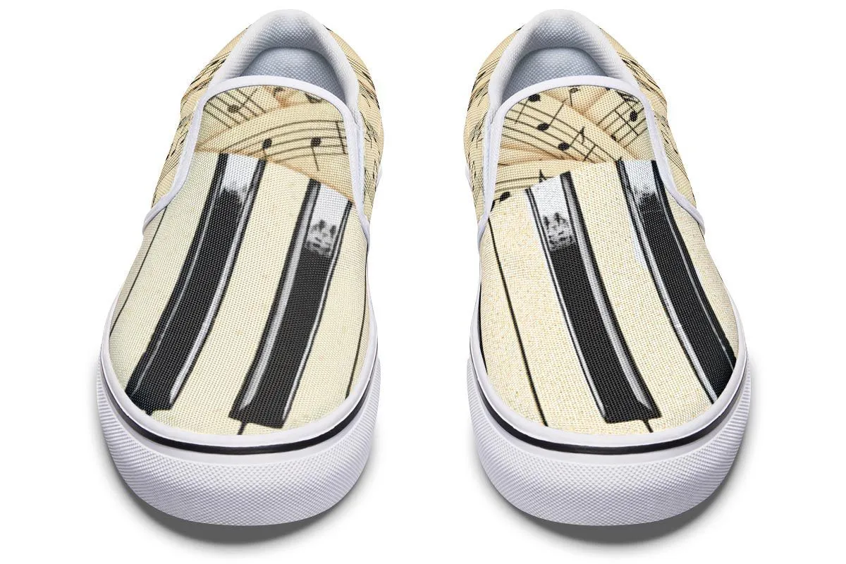 Piano Sheet Music Slip-On Shoes