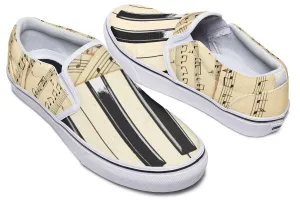 Piano Sheet Music Slip-On Shoes