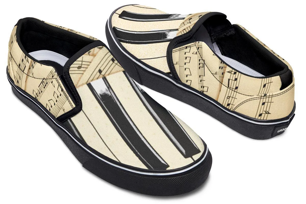 Piano Sheet Music Slip-On Shoes