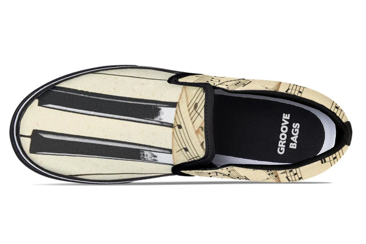 Piano Sheet Music Slip-On Shoes