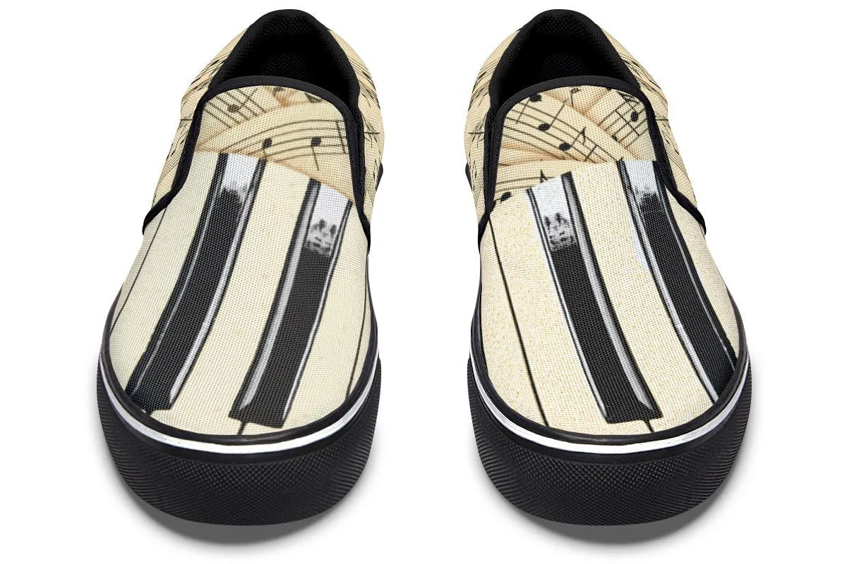 Piano Sheet Music Slip-On Shoes