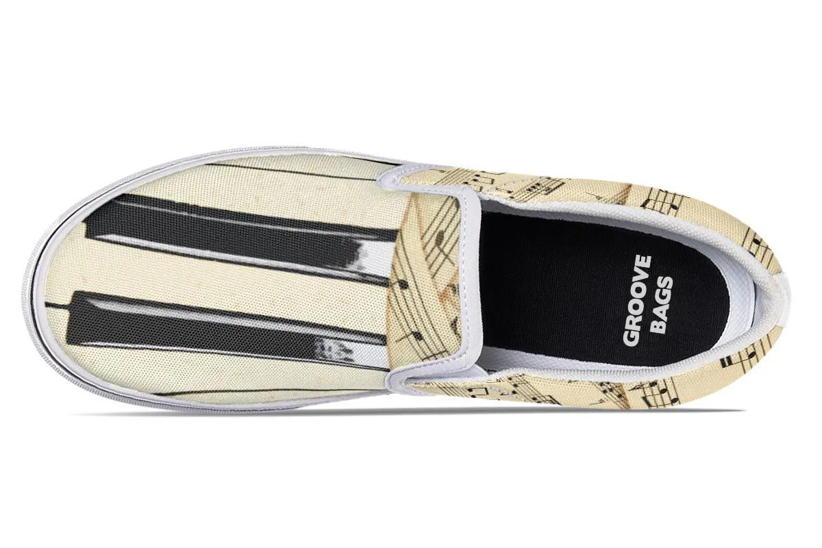 Piano Sheet Music Slip-On Shoes