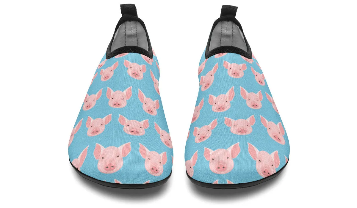 Pig Pattern Aqua Barefoot Shoes